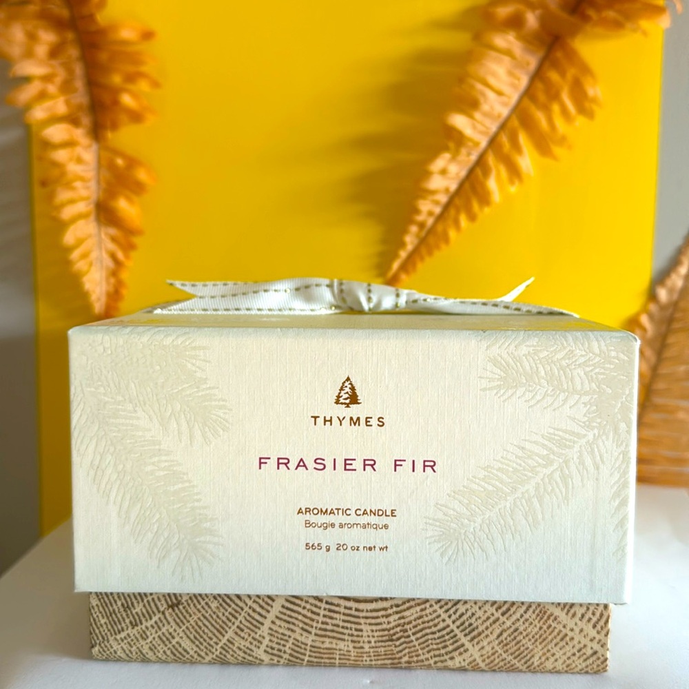 Thymes Frasier Fir Candle 3 wick 20 oz - Picture 2 of 9